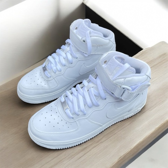 Nike Shoes - Nike Air Force 1 White High Top  Women’s Sneakers Size US 8 EUR 39 (24.5 cm)